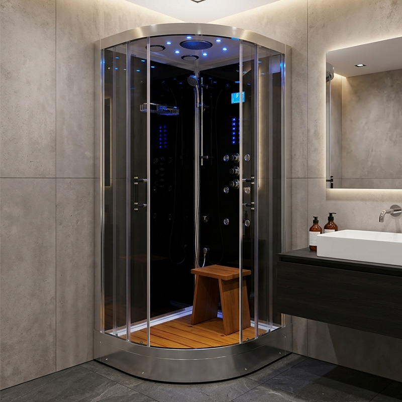Hamam VI Standard 100x90 höyrysuihkukaappi akryylialtaalla