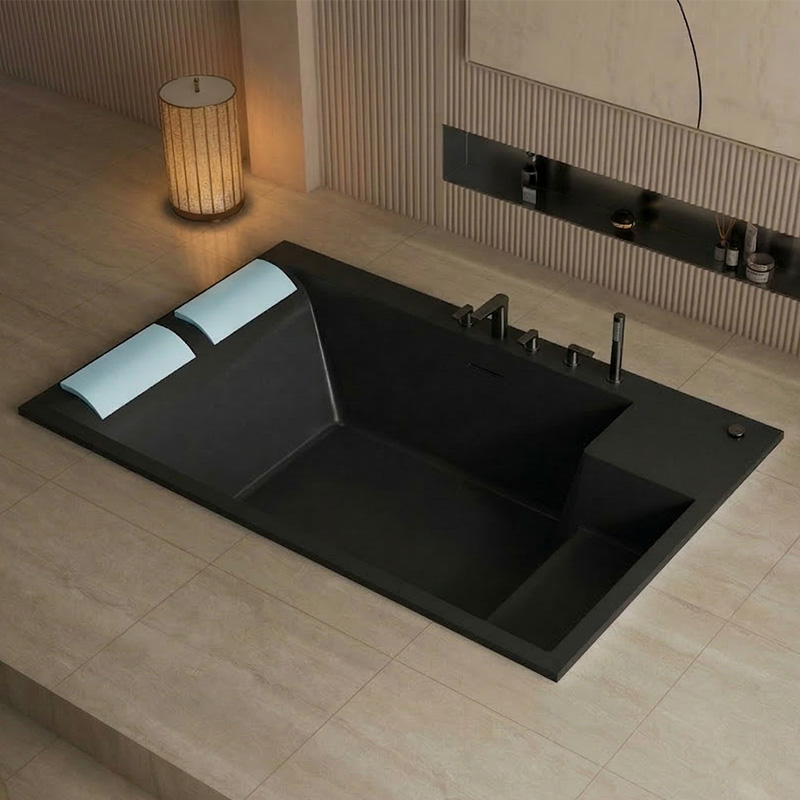 Upotettava mustavärinen kylpyamme Nautic Max X